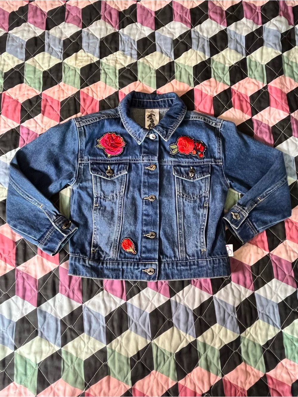 Disney ily 4EVER Enchanted Rose Denim Jacket-Size 5/6